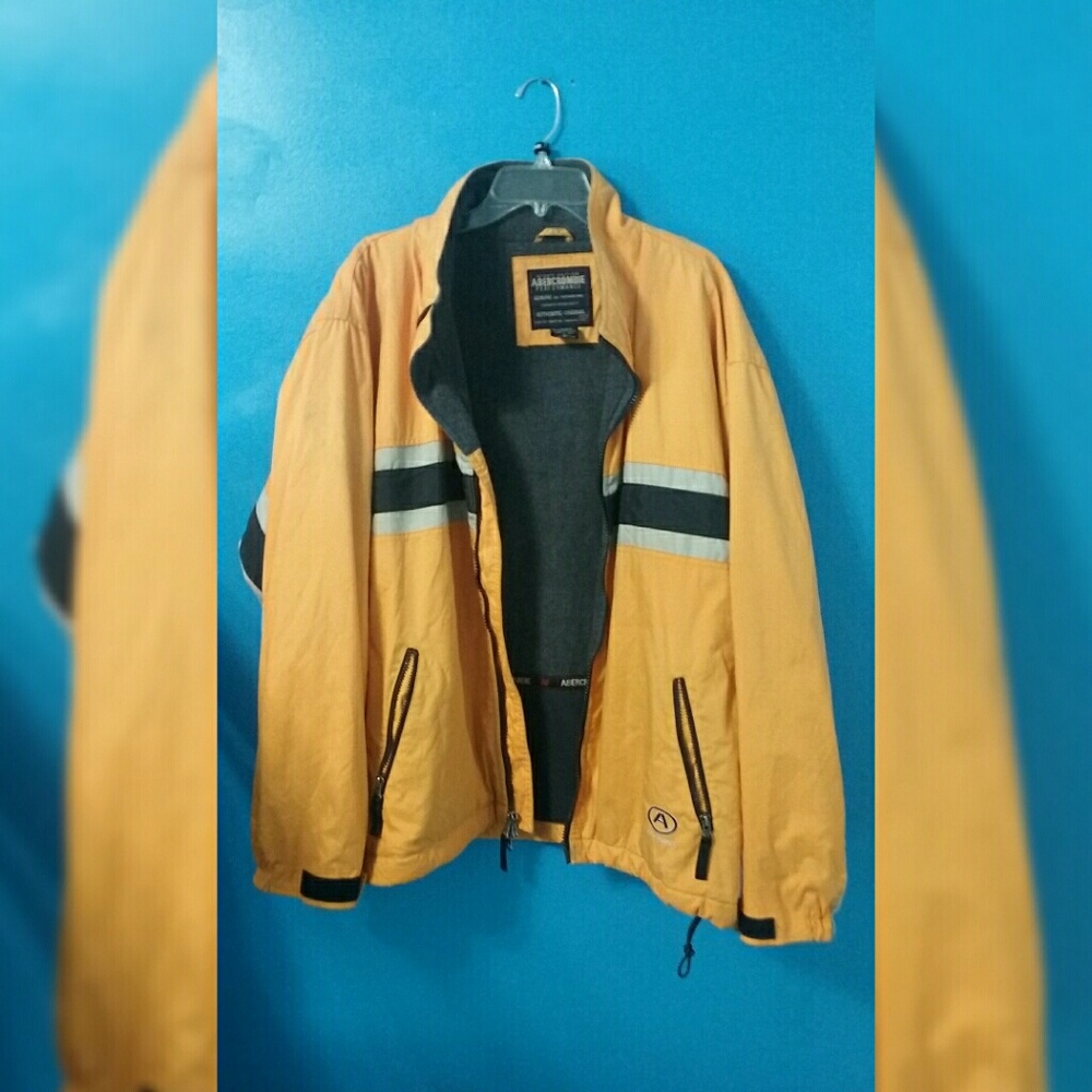 Abercrombie Jacket Coat XL L Men Yellow